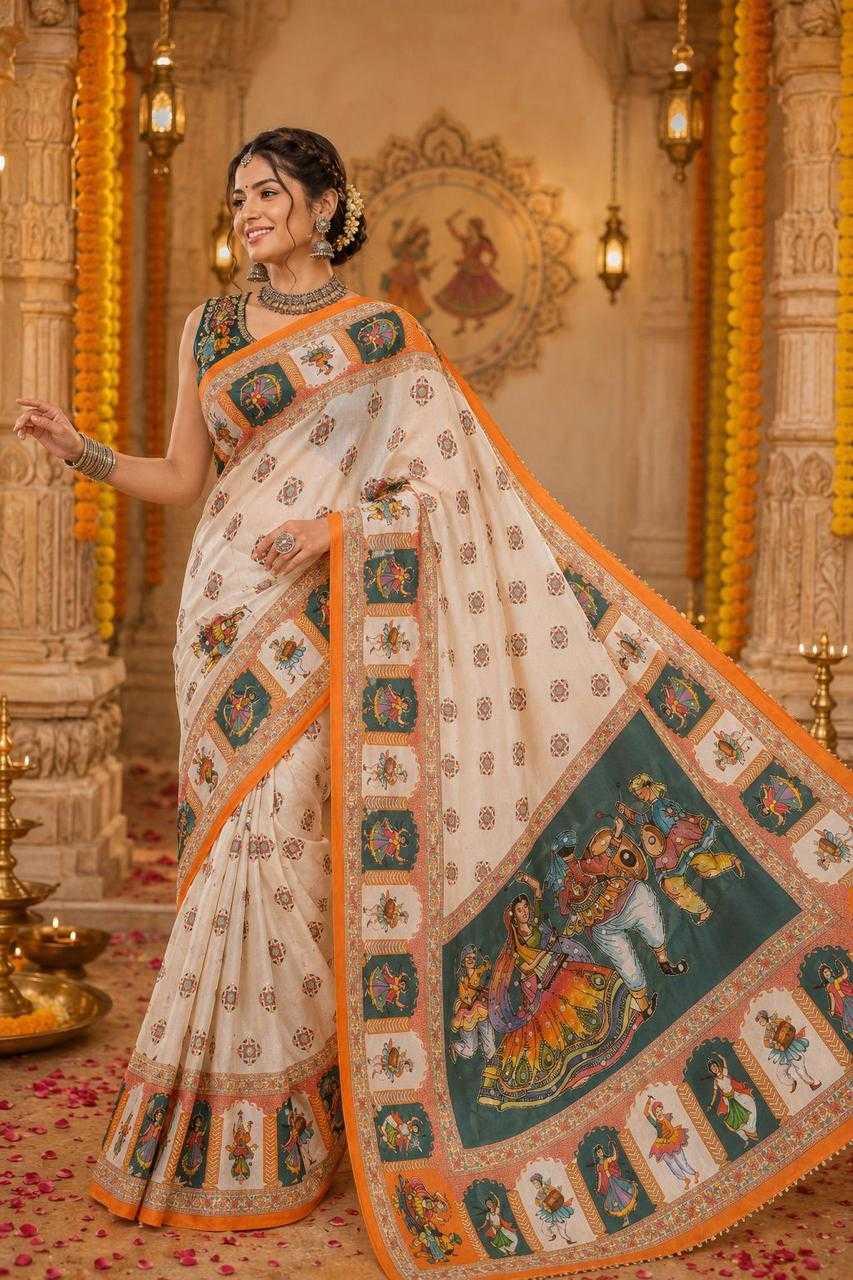 Works Soft Silk Sequence Saree