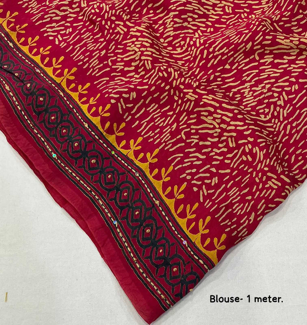 Chanderi Cotton Printed Saree