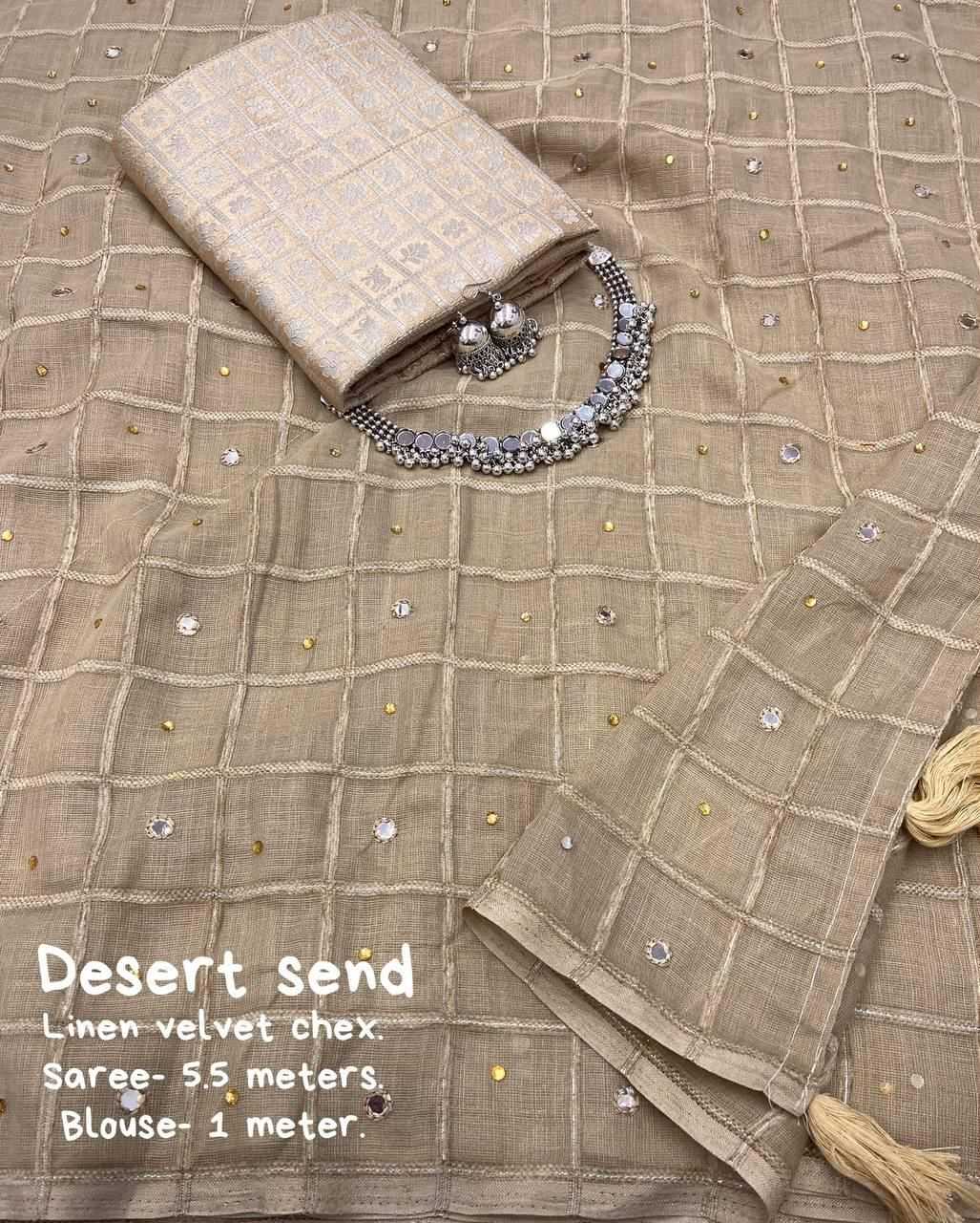 Linen Designer Saree