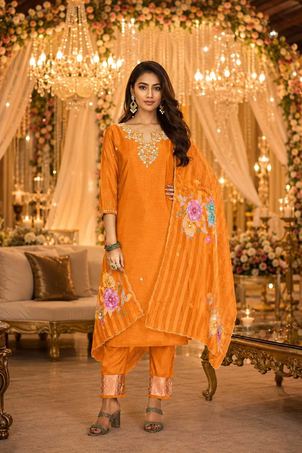 Dola Silk Ladies Suit