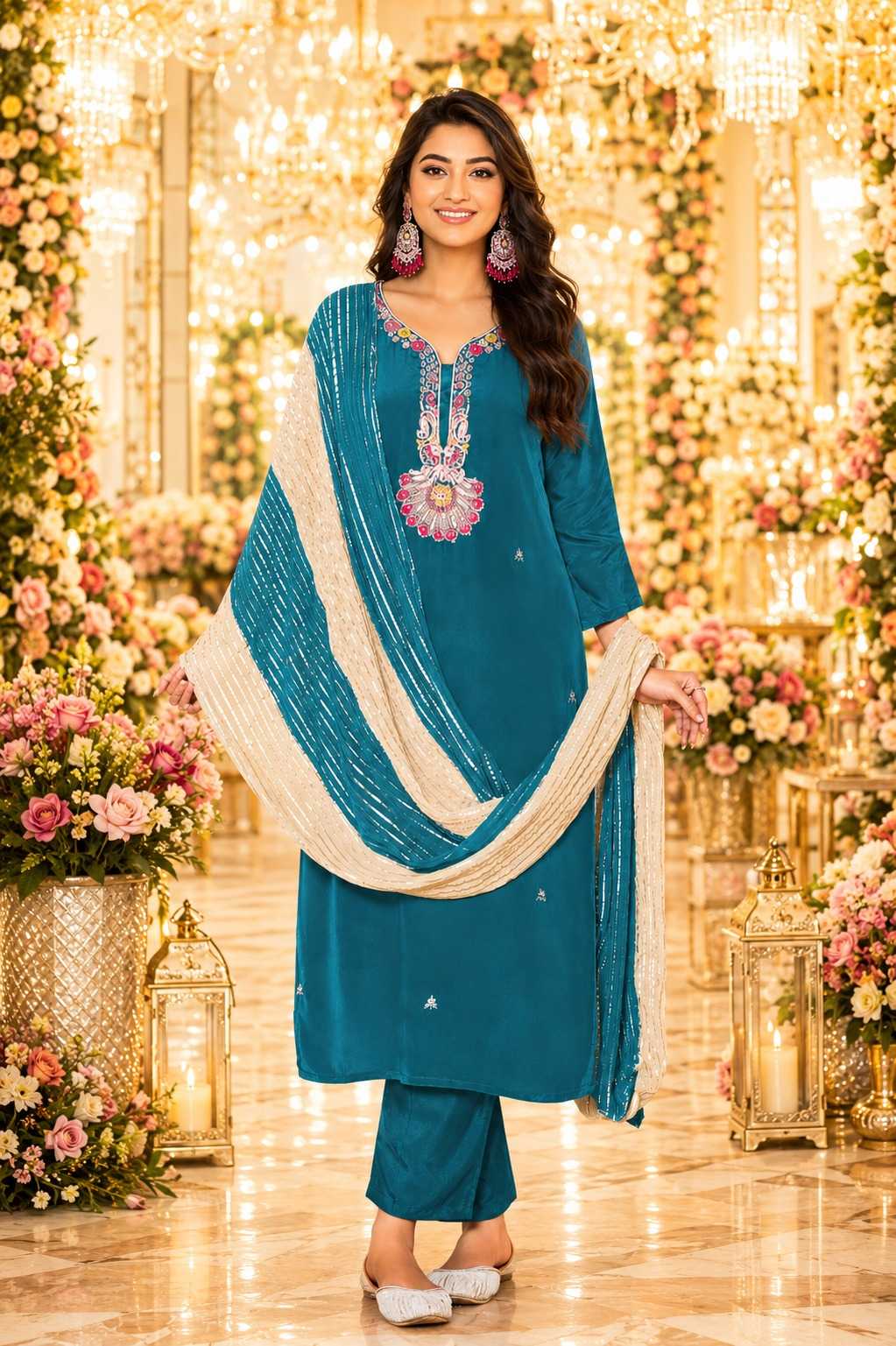 Crepe Designer Kurti