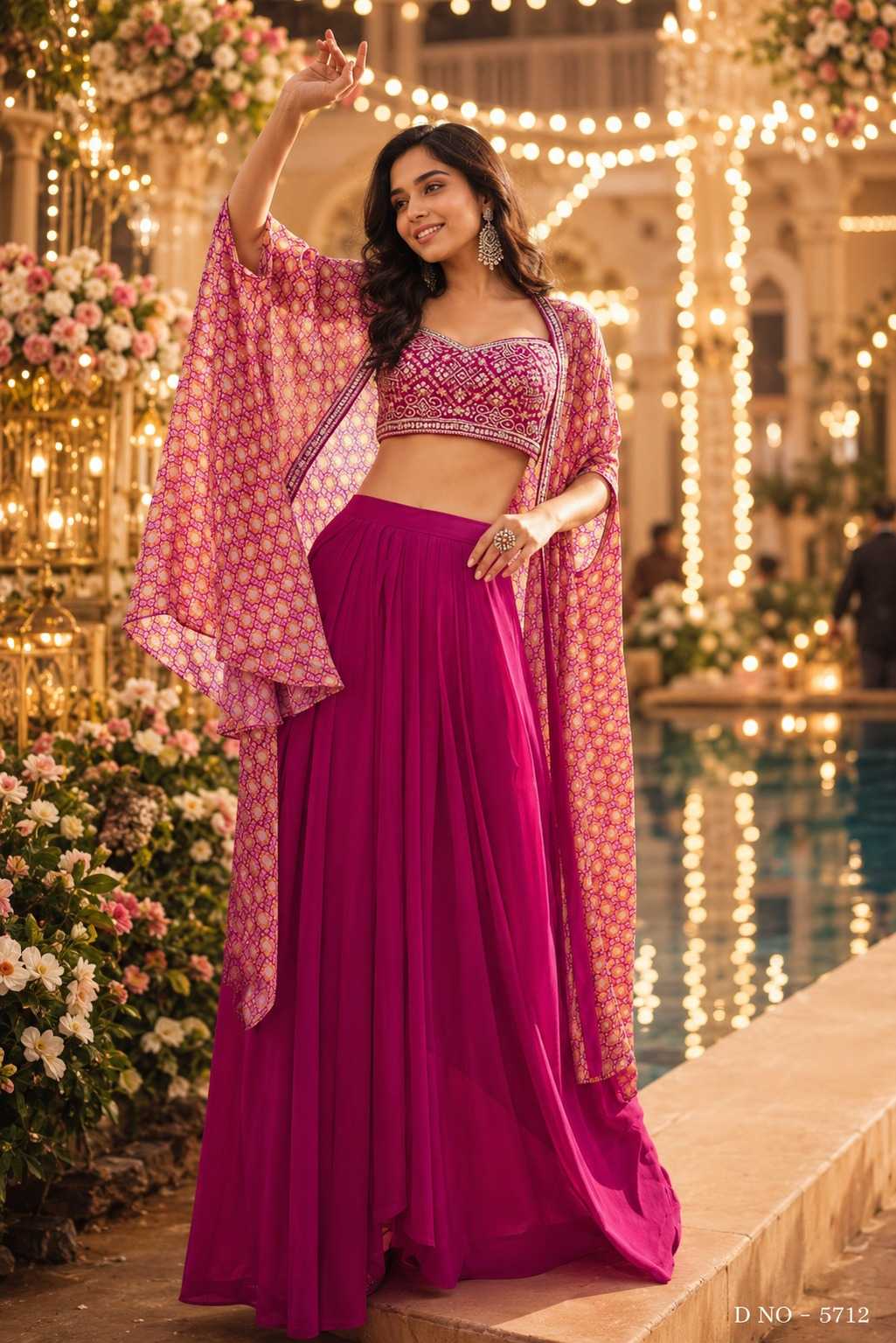 Kusum Chinon Designer Lehenga