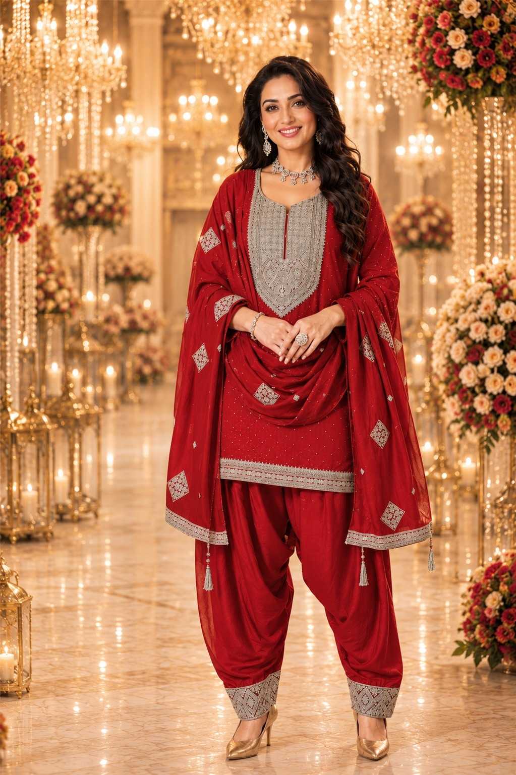 Maanvi Vichitra Silk Party Wear Kurti