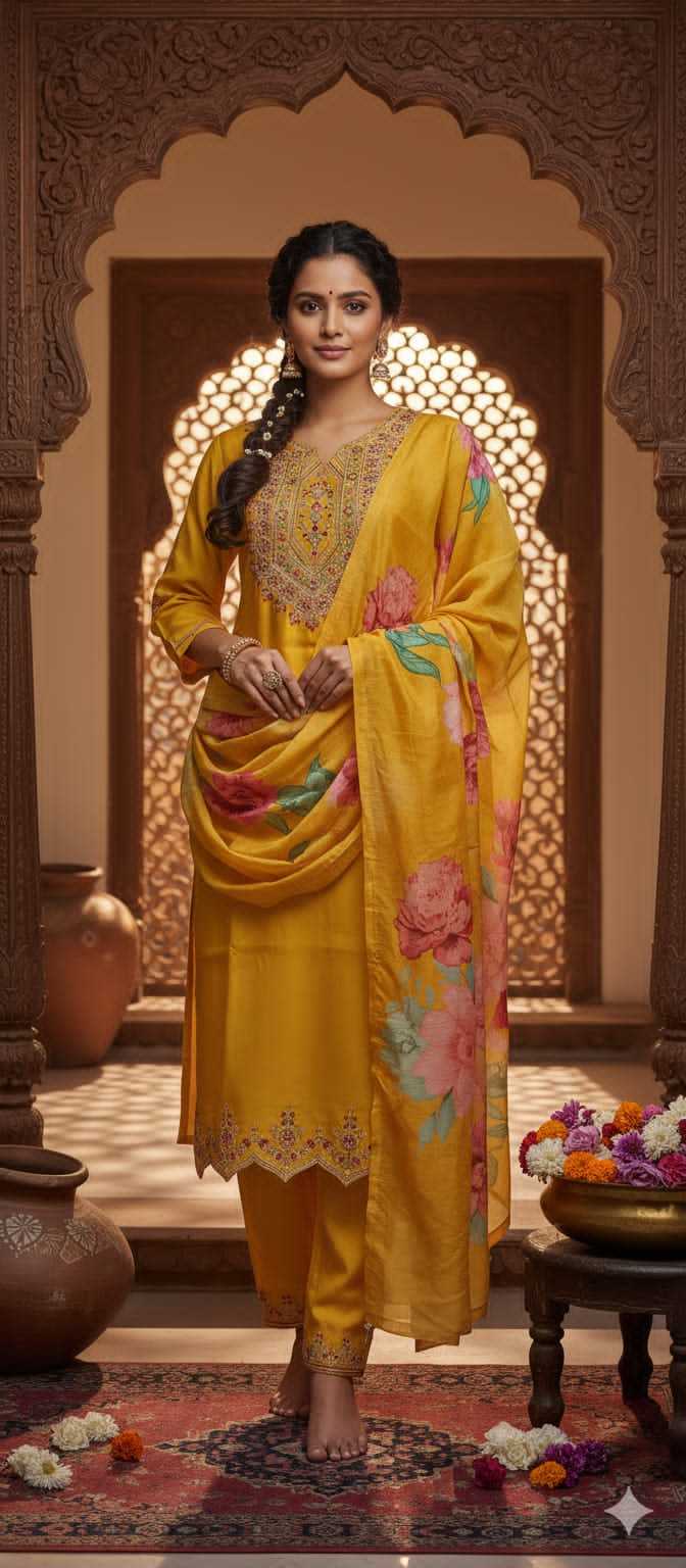 Madhavi Chanderi Soft Ladies Suit