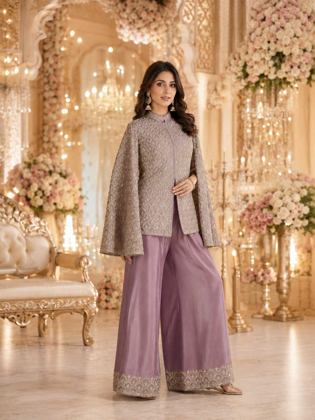 Mallika Chinon Embroidery Suit