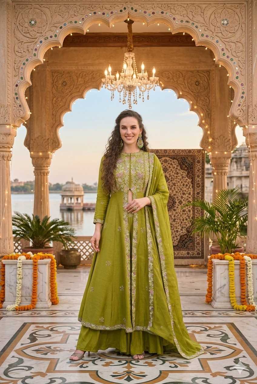 Manisha Premium Silk Embroidery Suit