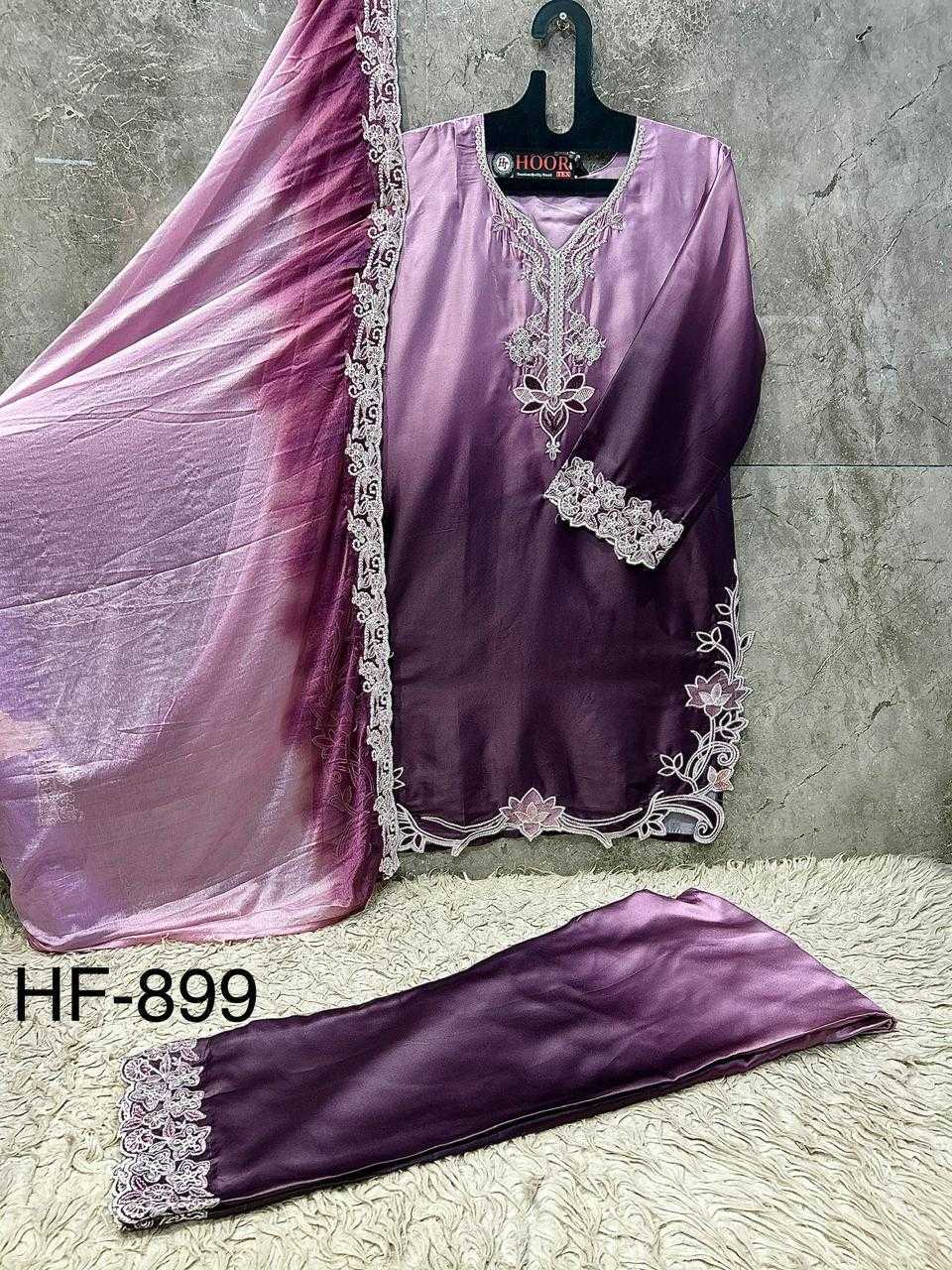 Satin Ladies Suit in Violet