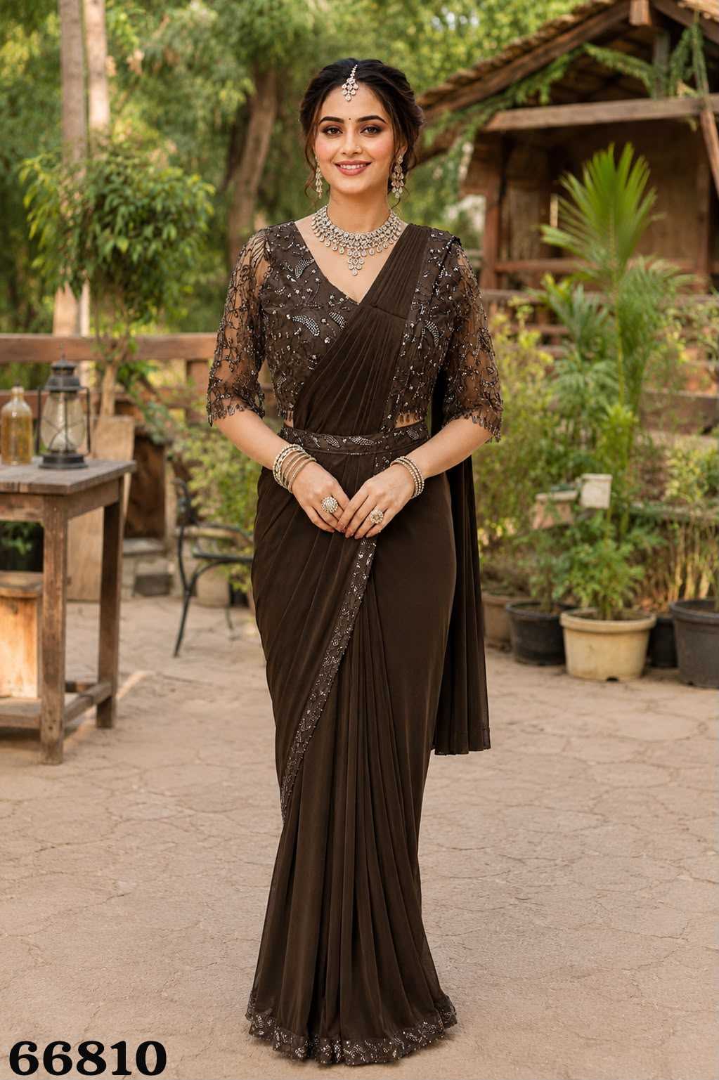 Lycra Designer Saree