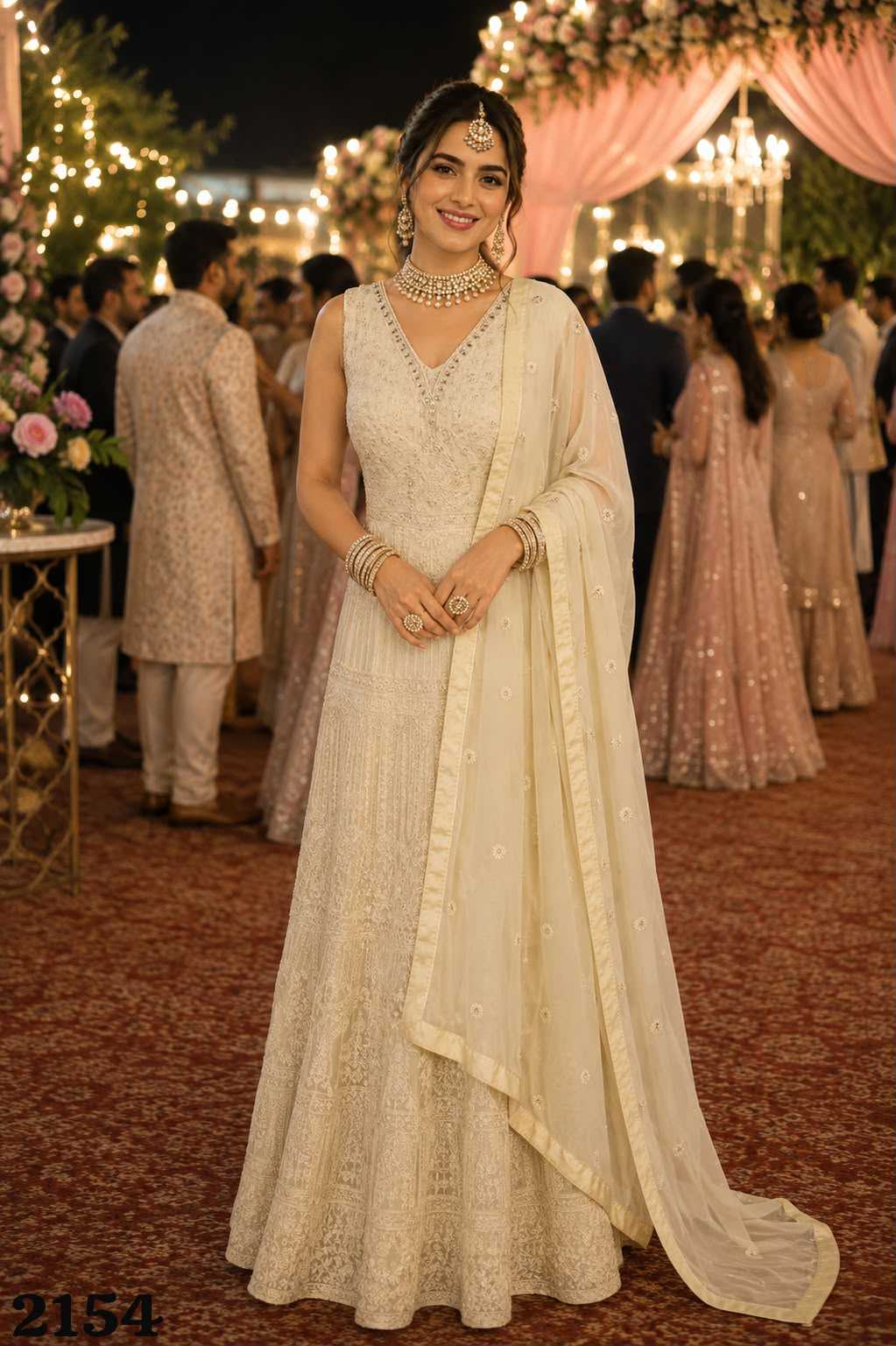Georgette Embroidery Gown