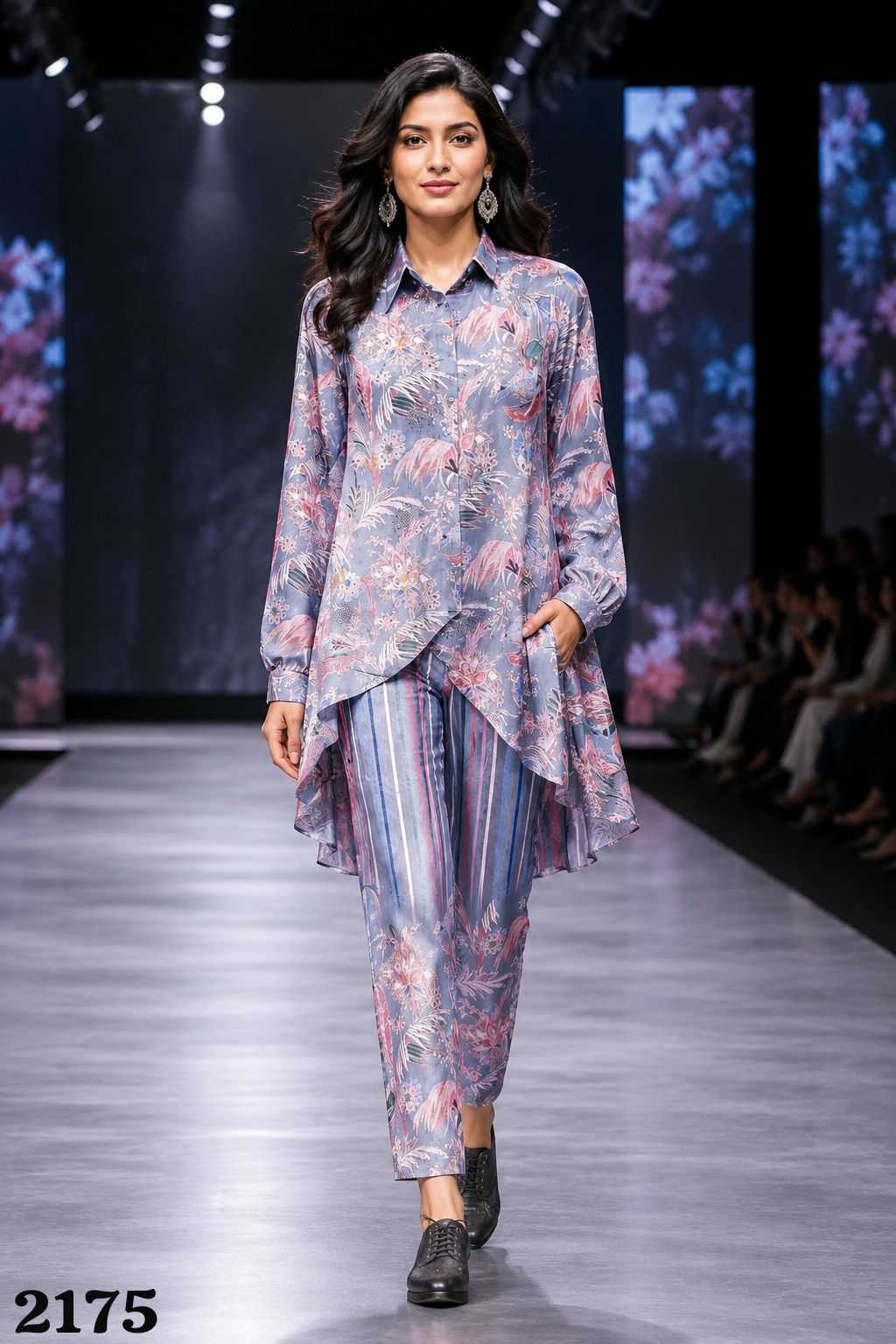Mrudangi Rampwalk Crepe Co-ord Set