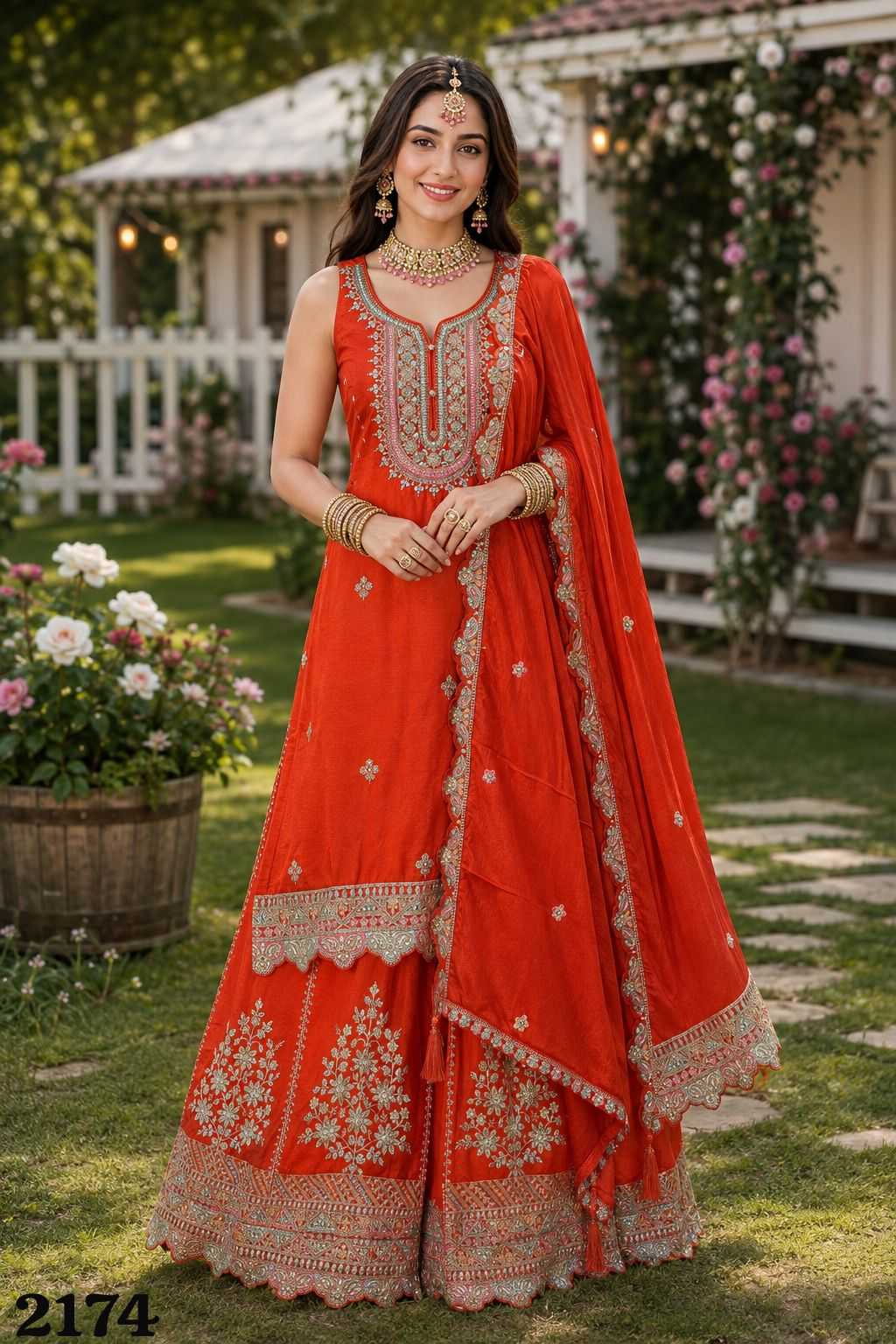 Mrudangi Sargam Chinon Embroidery Suit