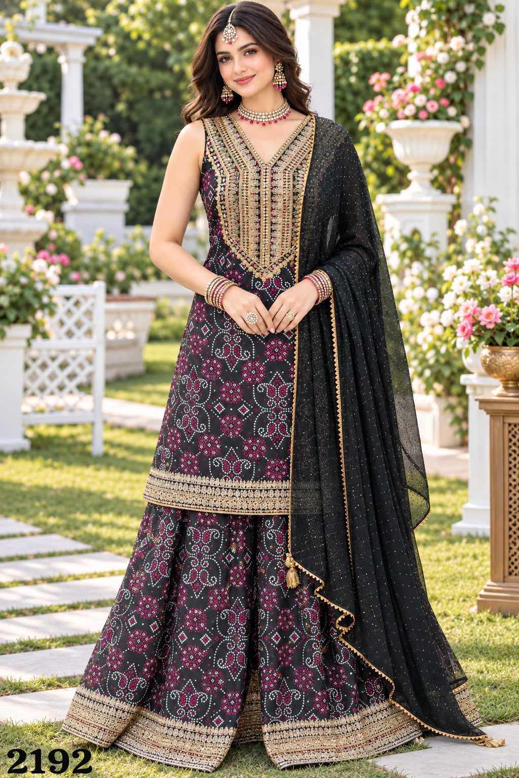 Mrudangi Shagun Chinon Silk Embroidery Suit