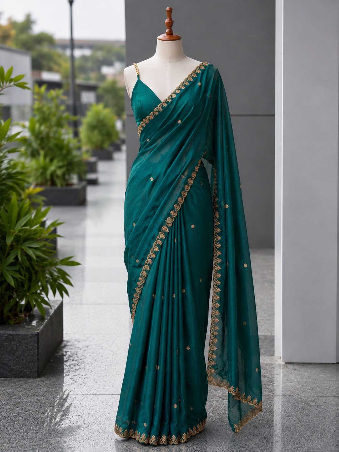 Satin Designer Saree