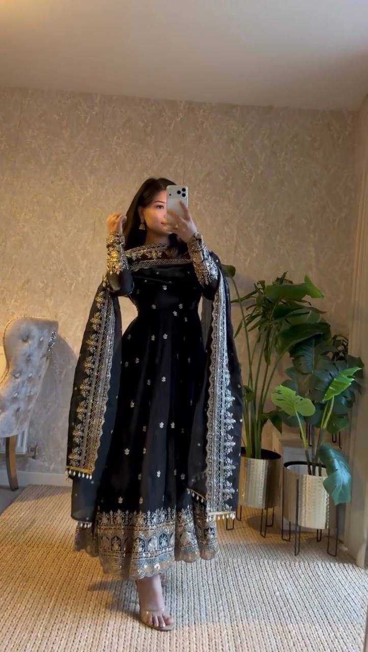 Silk Embroidery Gown