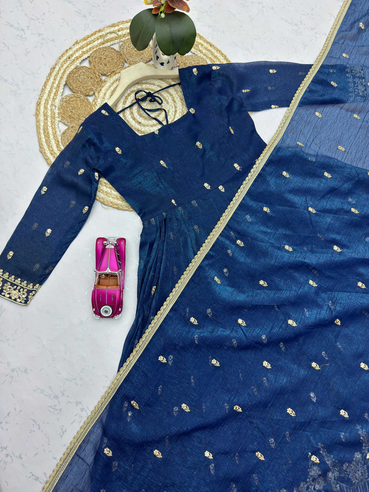 Crunchi Embroidery Gown 728