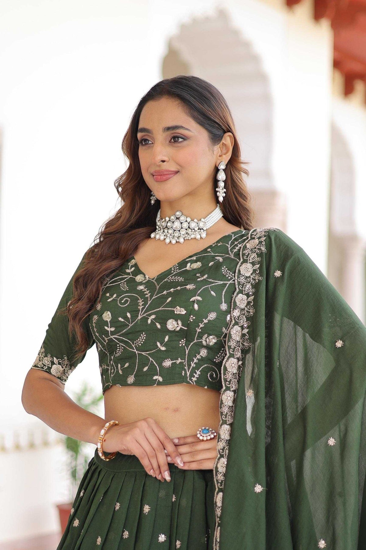 Vichitra Silk Lehenga 7154