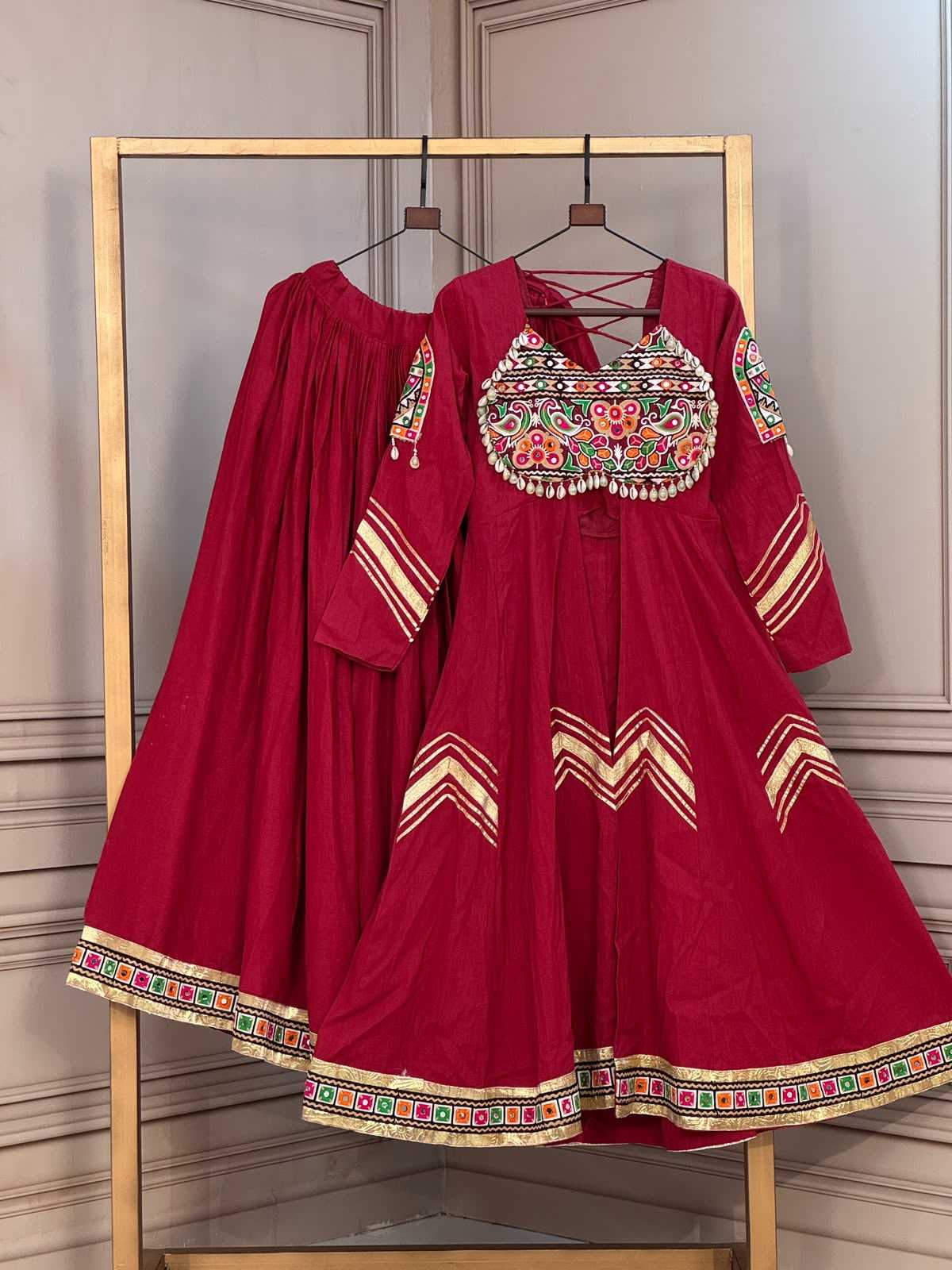 Cotton Traditional Lehenga in Violet