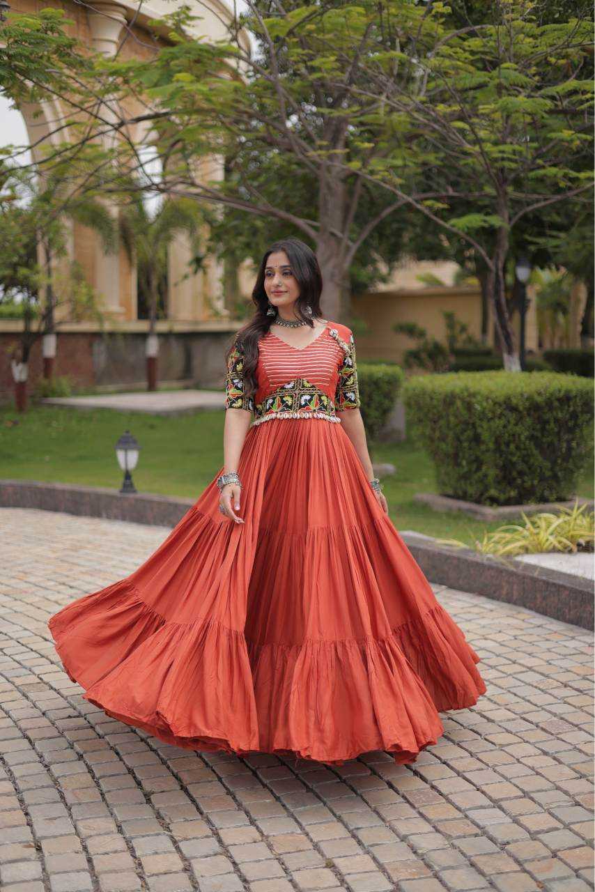 Rayon Embroidery Gown