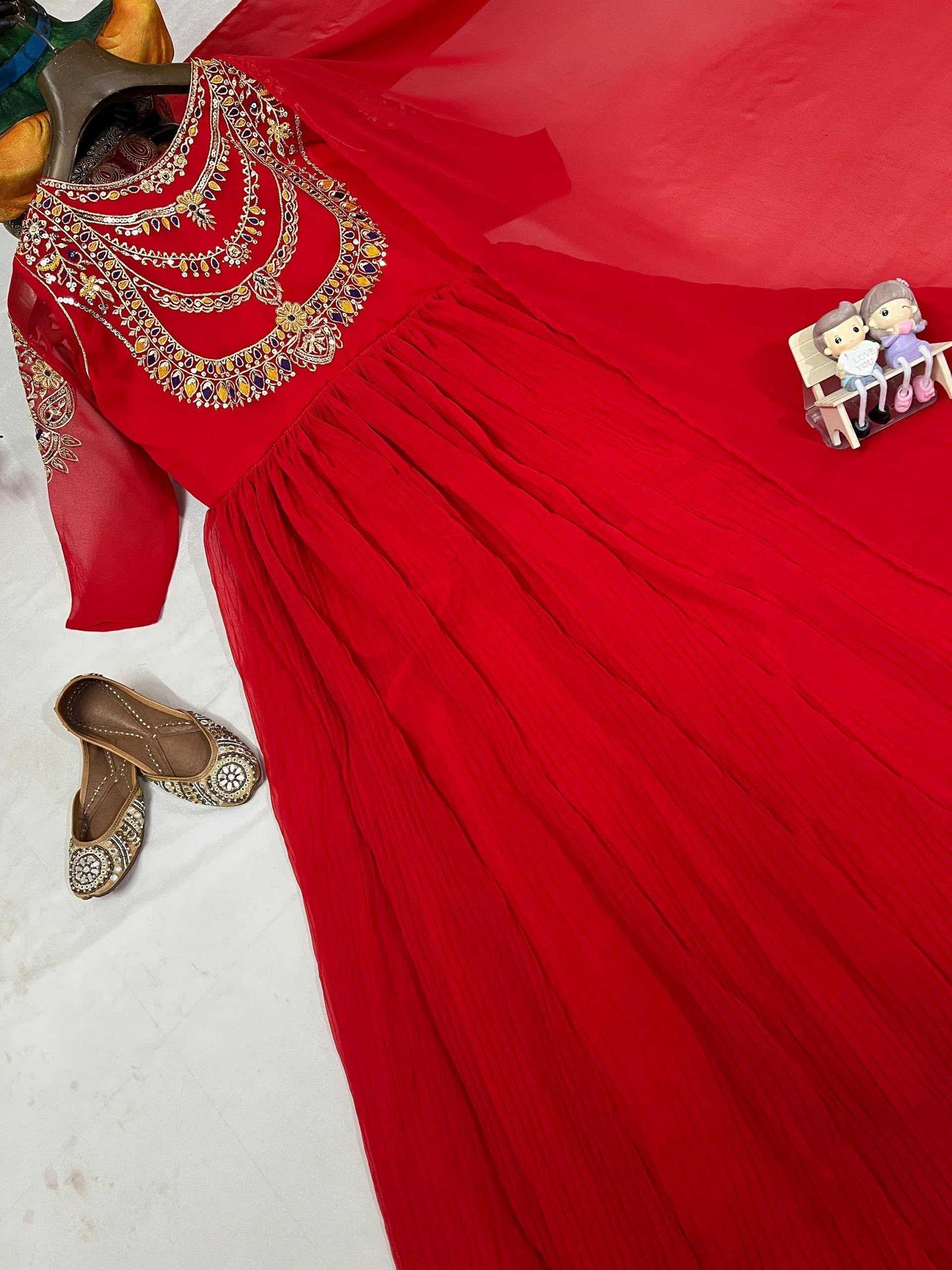 Premium Silk Embroidery Gown