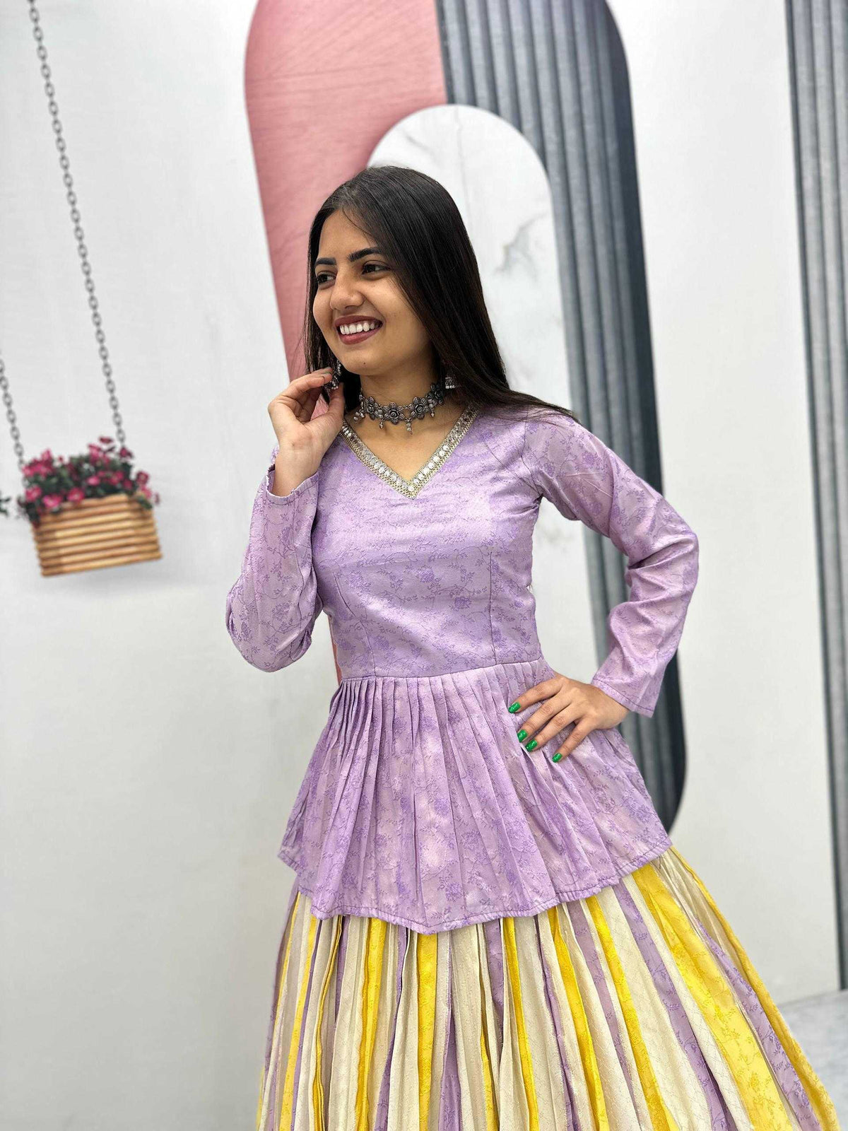 Jacquard Traditional Lehenga