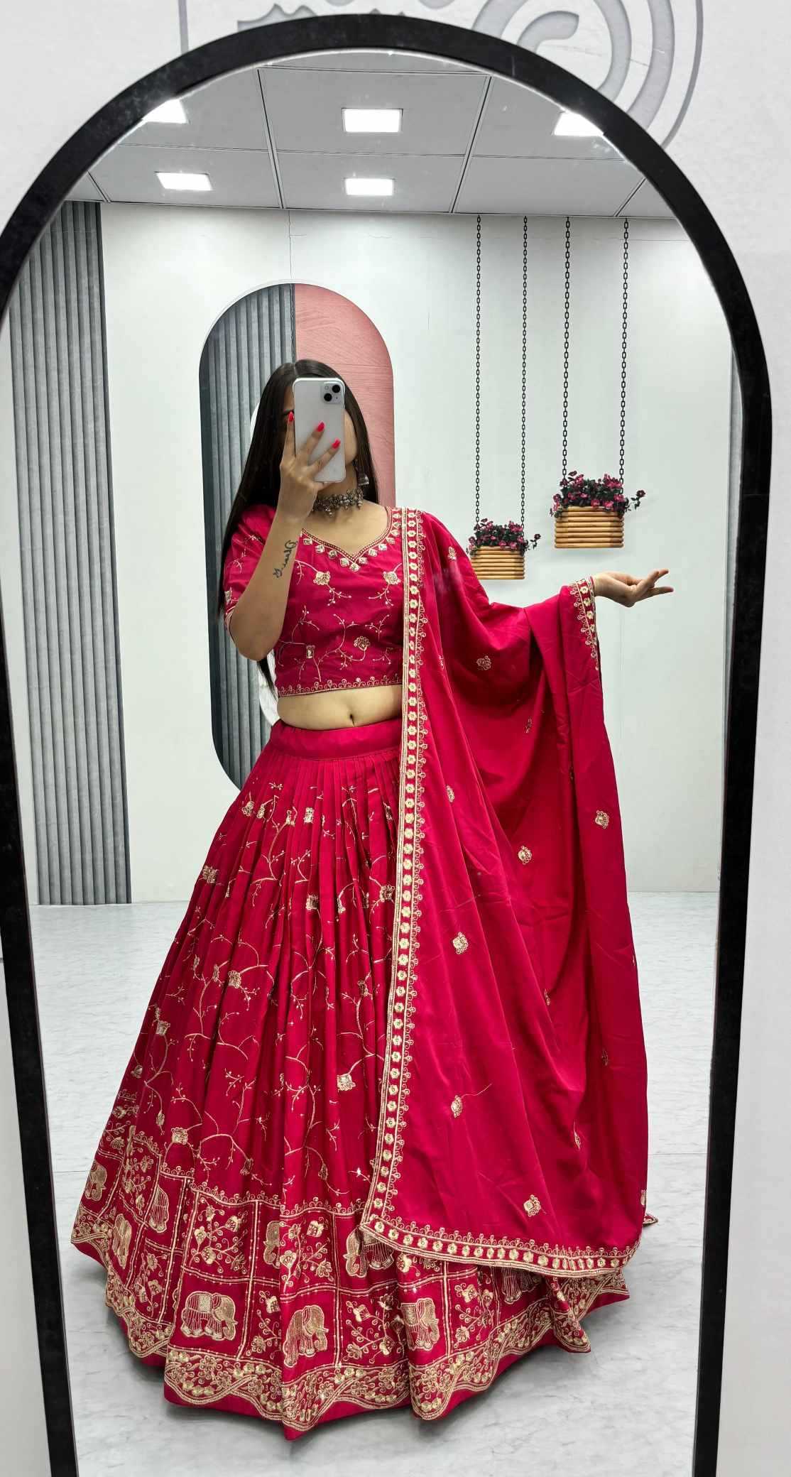 Crepe Silk Lehenga