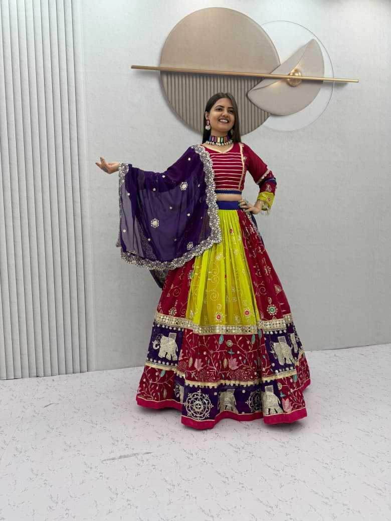 Faux Georgette Embroidered Lehenga 332