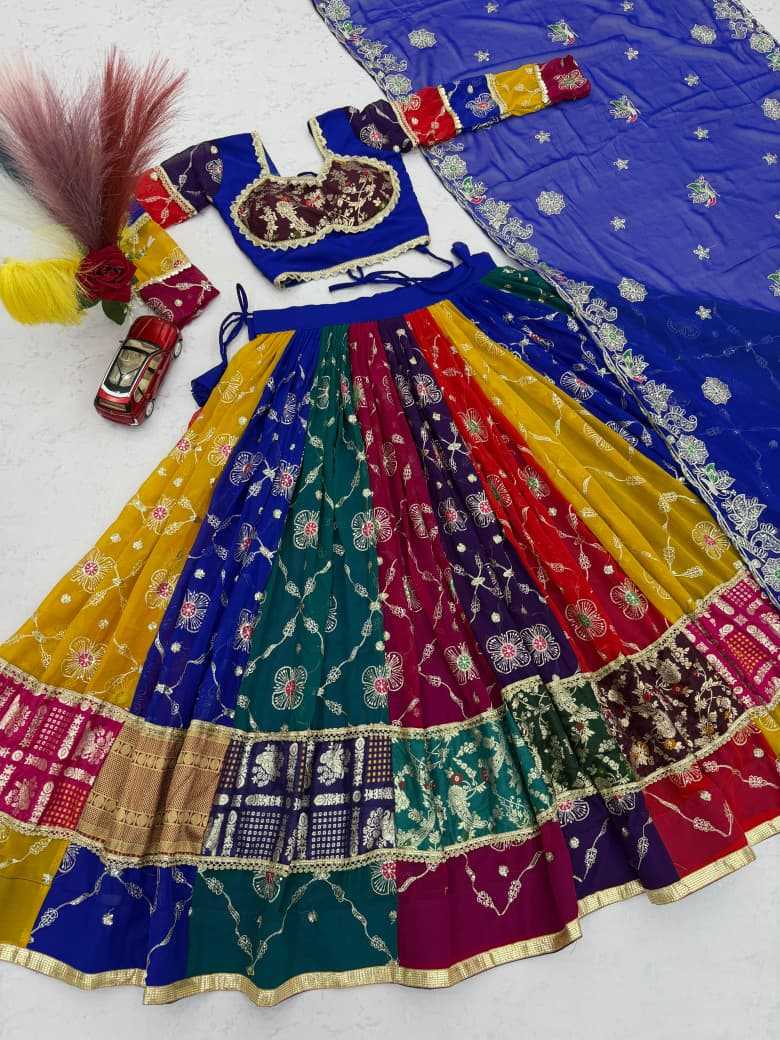 Faux Georgette Embroidered Lehenga