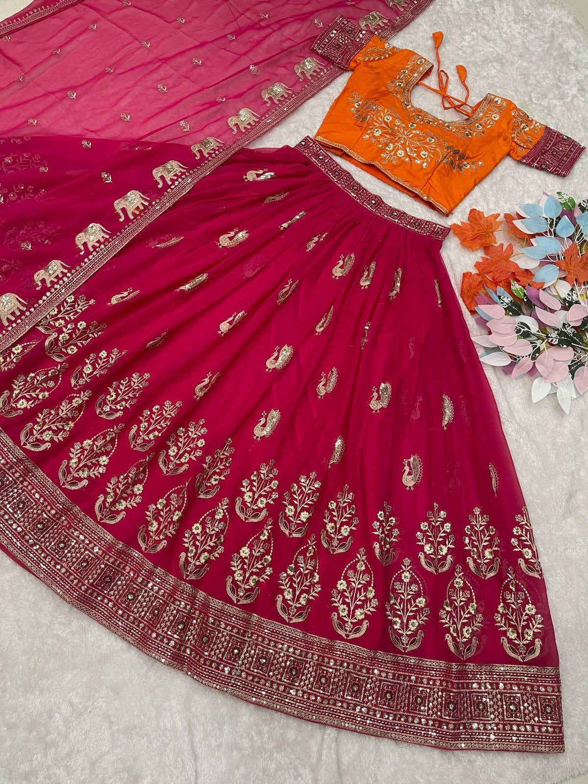 Faux Georgette Designer Lehenga