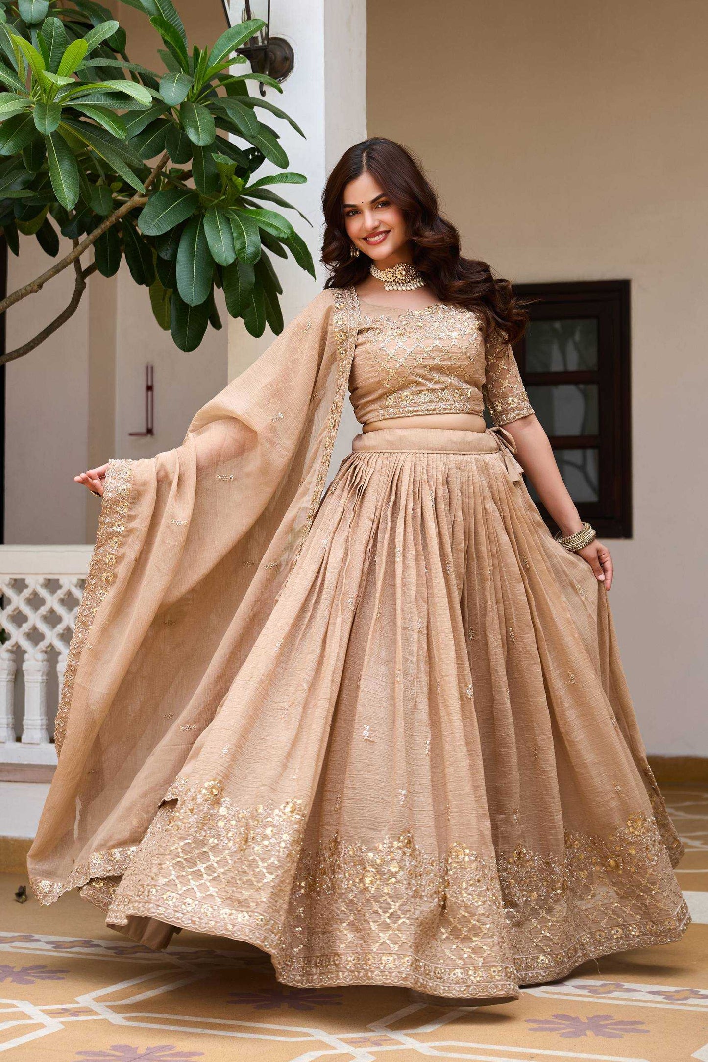 Crunchi Embroidered Lehenga
