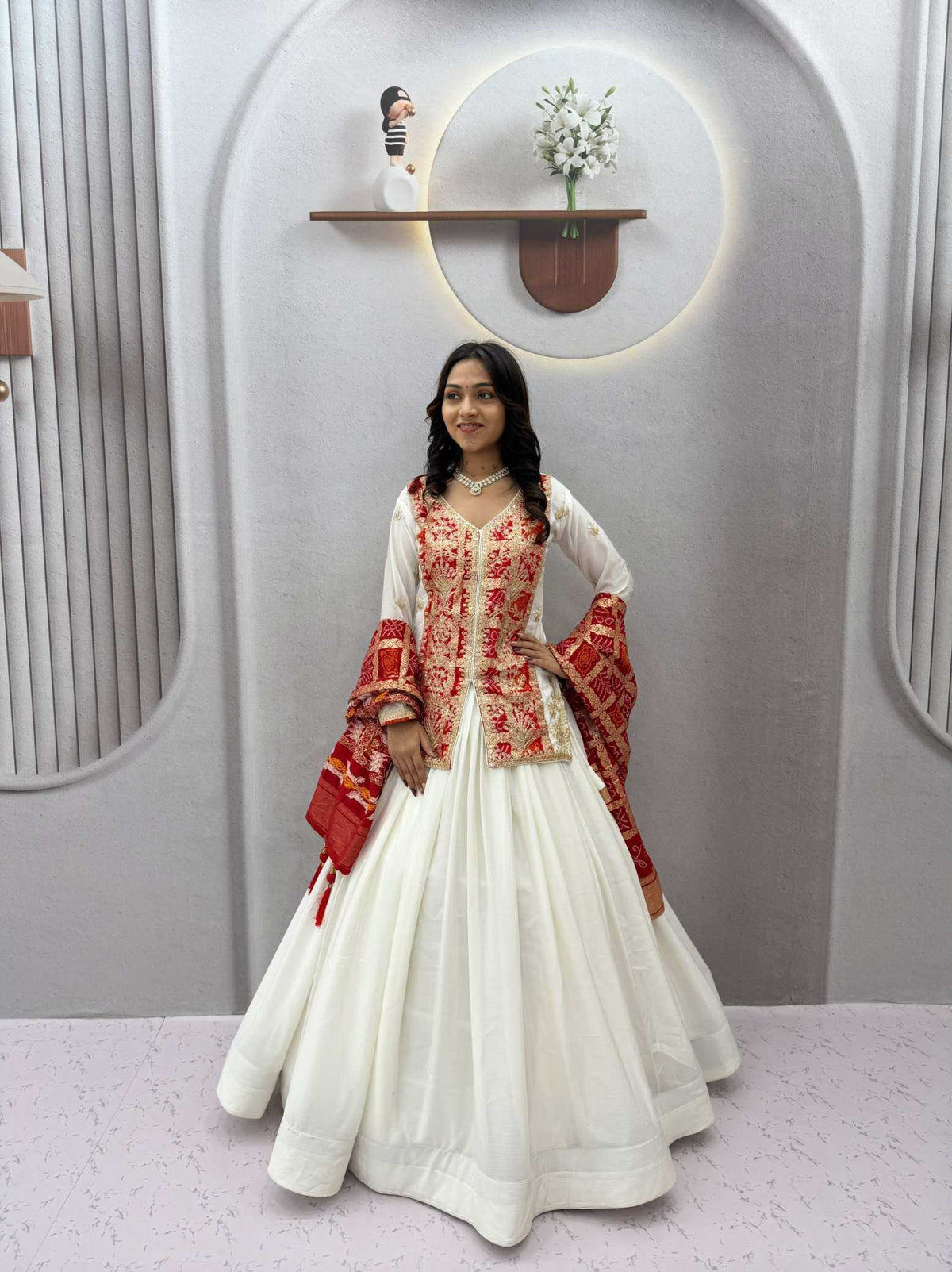 Chinon Silk Lehenga