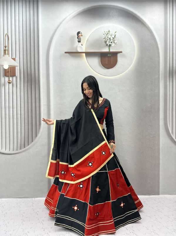 Pure Cotton Traditional Lehenga in Blue