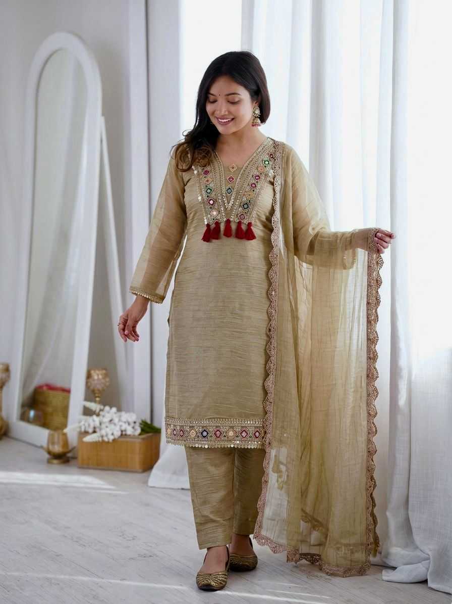 Premium Silk Embroidery Suit 1722
