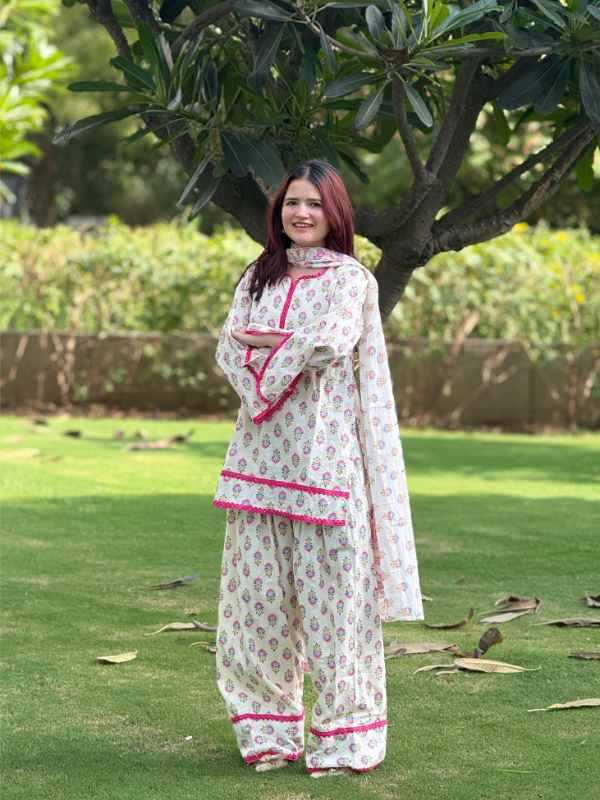 Crepe Printed Suit