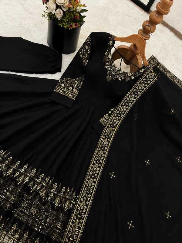 Heavy Roman Silk Fancy Gown