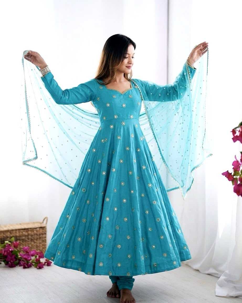 Cotton Embroidery Gown 524