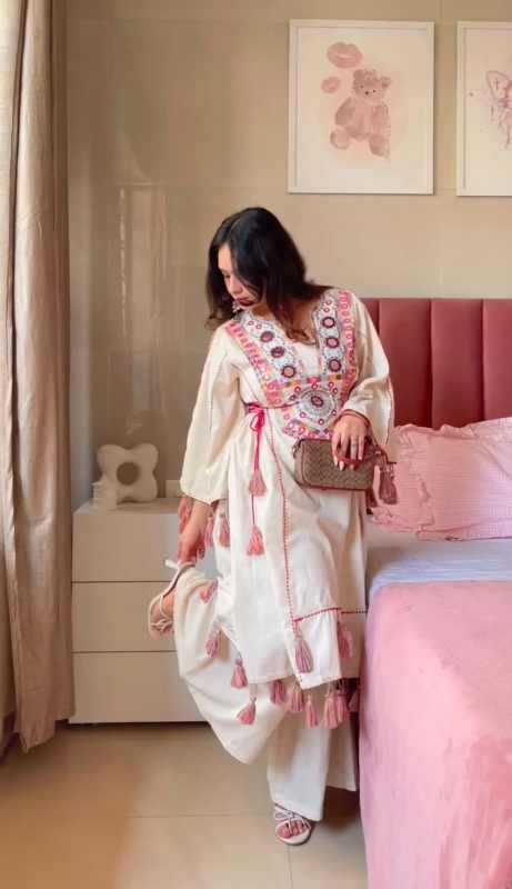 Khadi Cotton Embroidery Suit