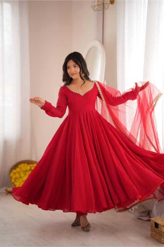 Crush Silk Party Gown
