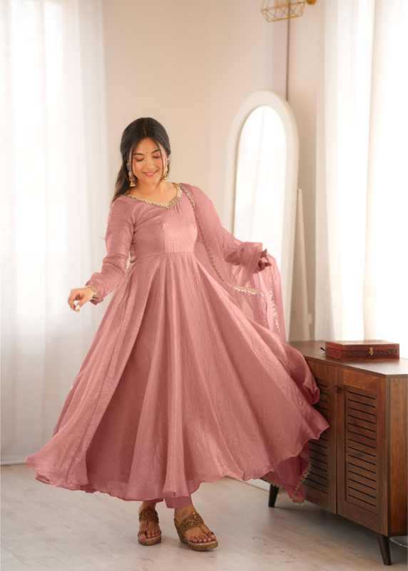 Crush Silk Party Gown