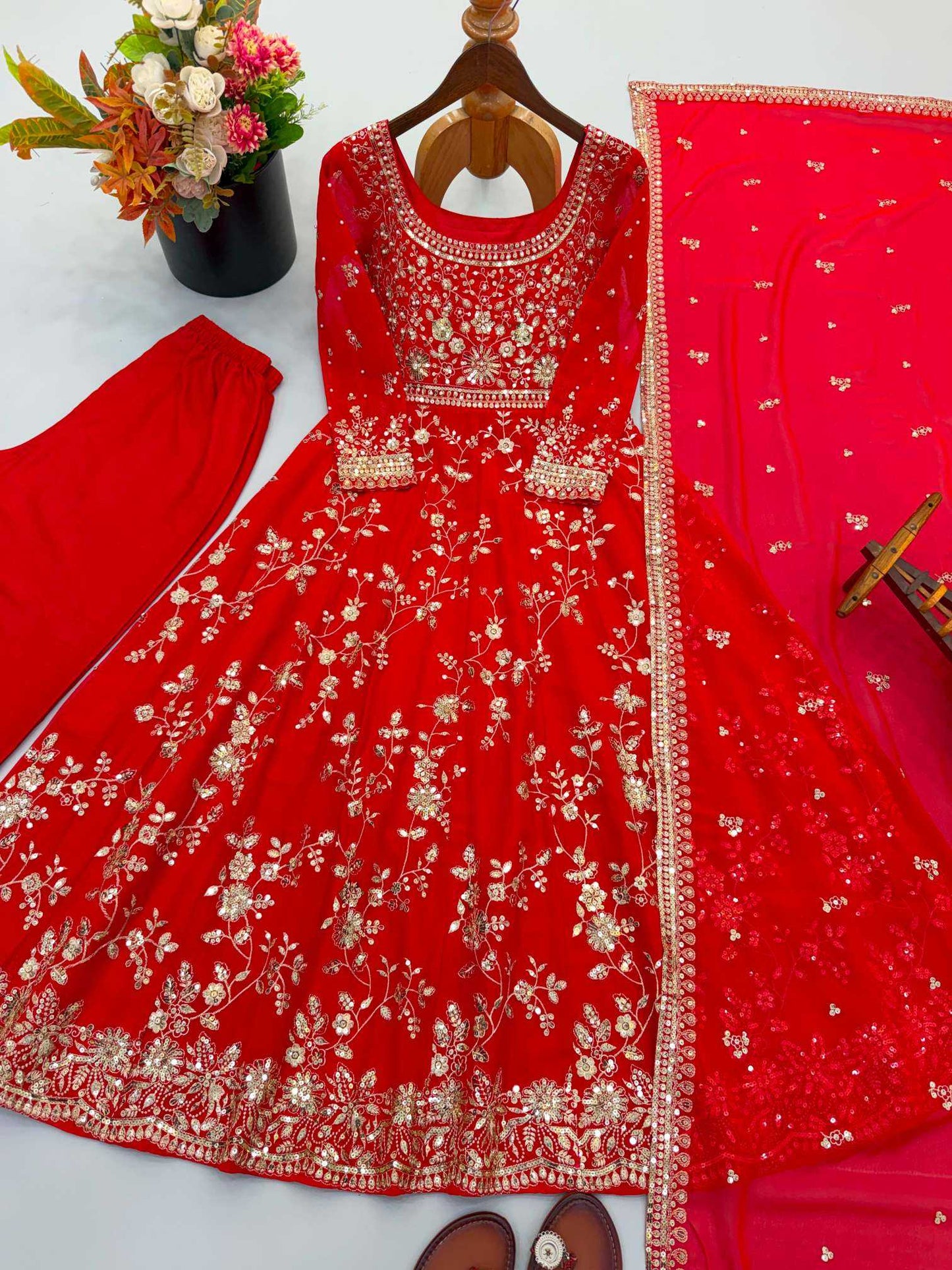 Embroidery Gown