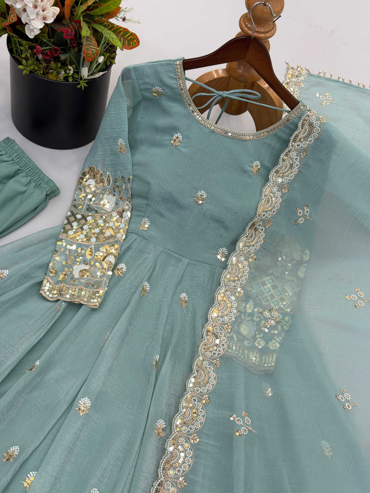 Cotton Embroidery Gown 550