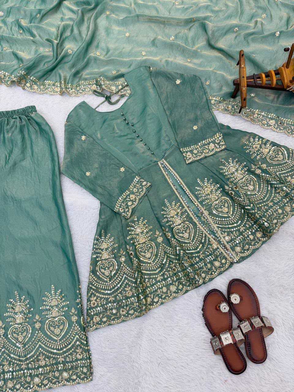 Silk Embroidery Suit