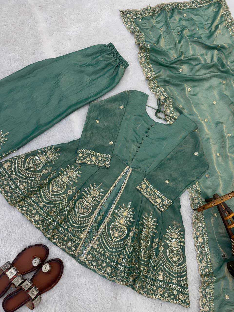 Silk Embroidery Suit