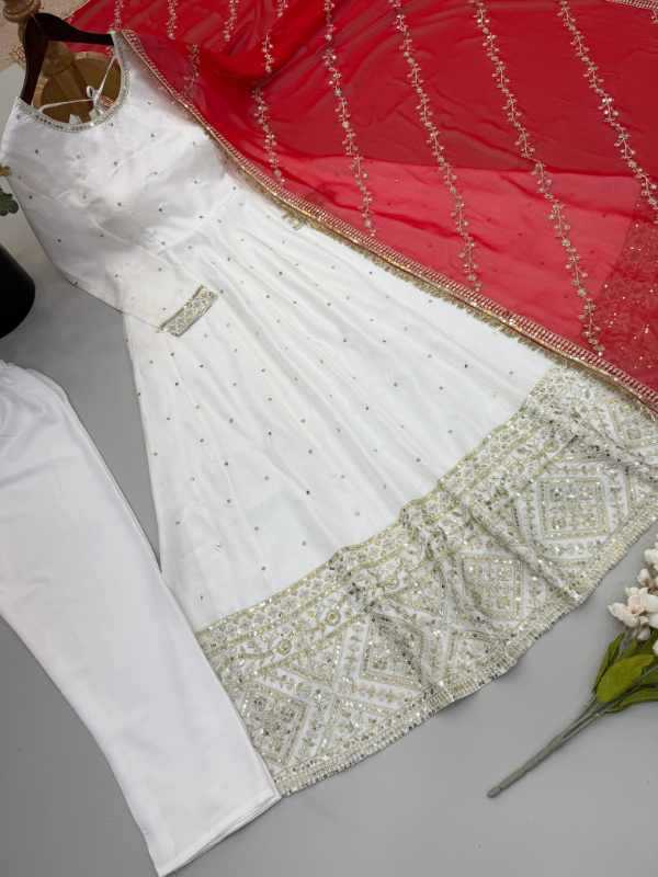 Heavy Chinnon Silk Embroidery Suit