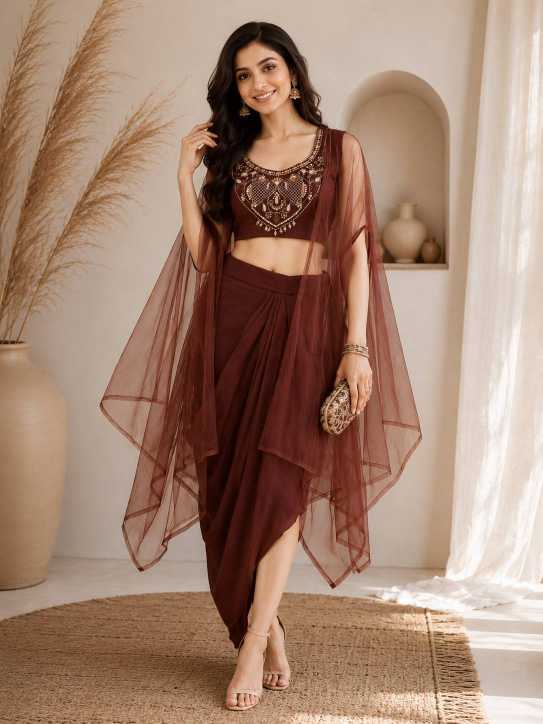 Premium Roman Silk Ladies Suit