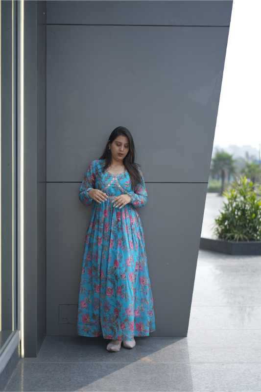 Tabby Silk Organza Embroidery Gown