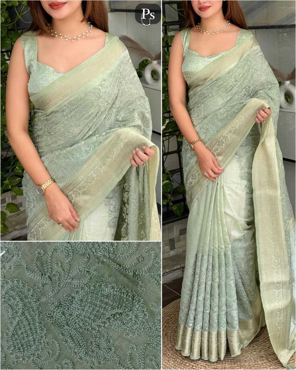 Aliya Cotton Designer Saree