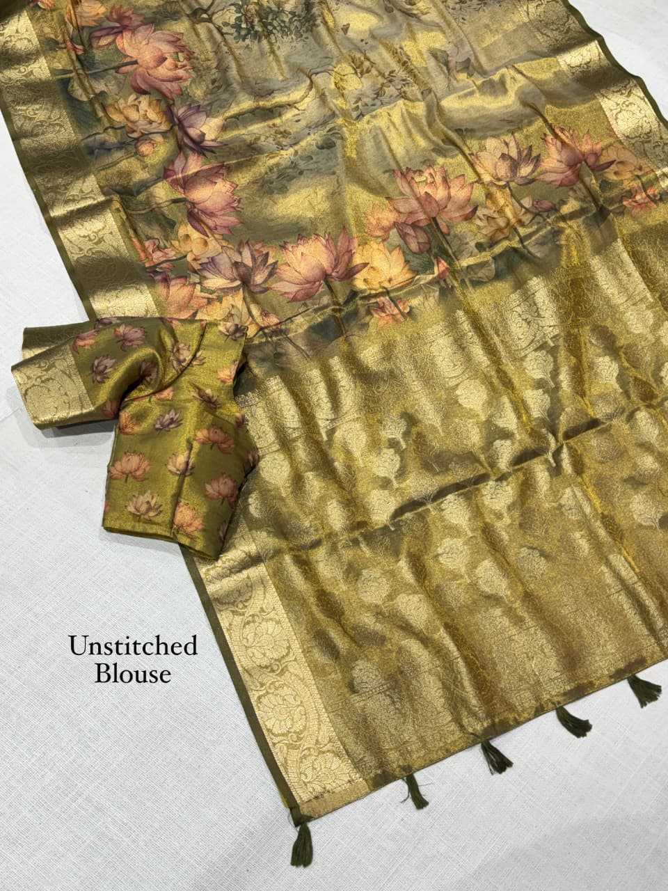 Lotus Tissue Silk Traditional Saree
