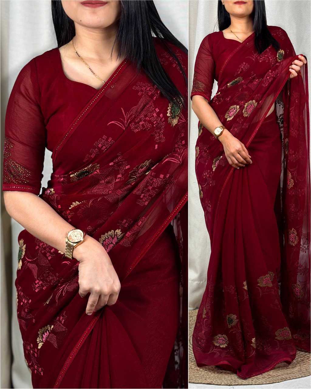 Chiffon Designer Saree