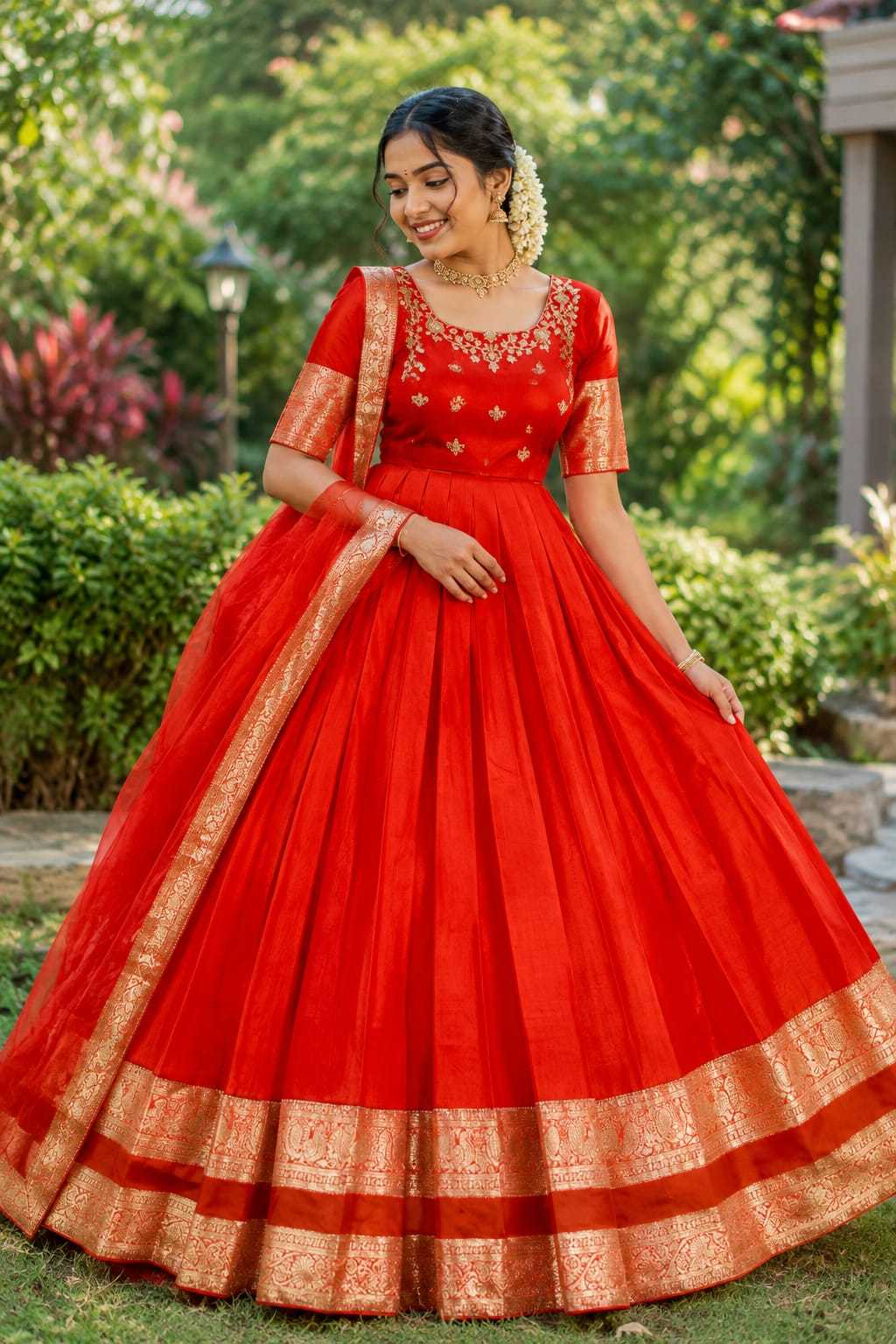 Hiral Premium Silk Embroidered Gown