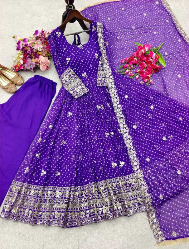 Pure Silk Embroidery Gown